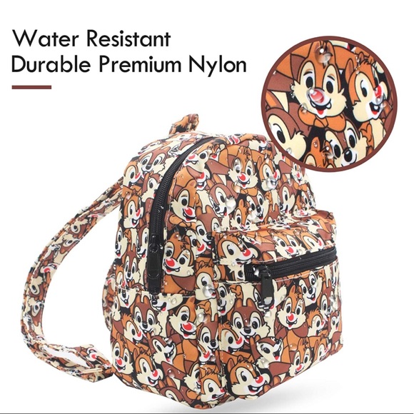 Chip & Dale All Over Print Small Nylon Bag Multipurpose Causal Daypack Mini Bag - Picture 2 of 7